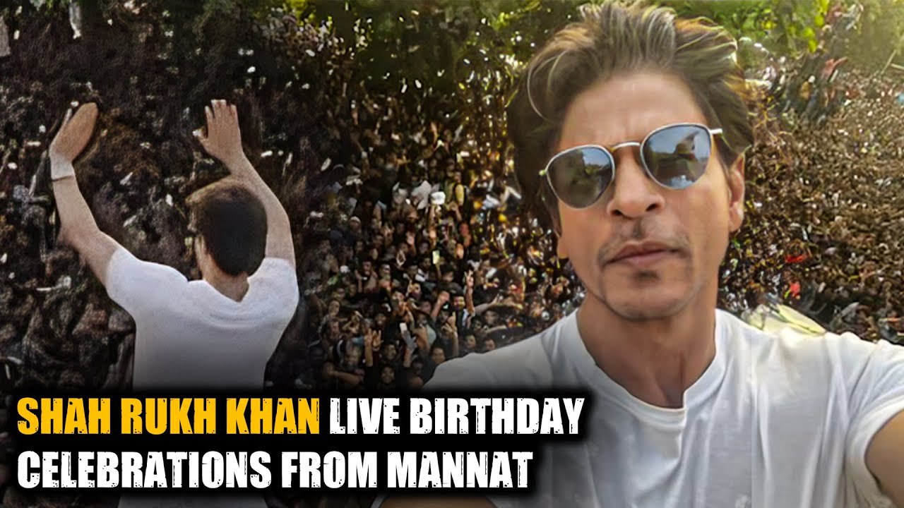 Shah Rukh Khan LIVE Birthday Celebrations From Mannat | SRK's 59th B ...