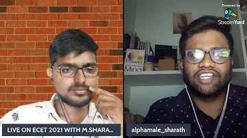 LIVE ON ECET 2021 WITH M.SHARATH