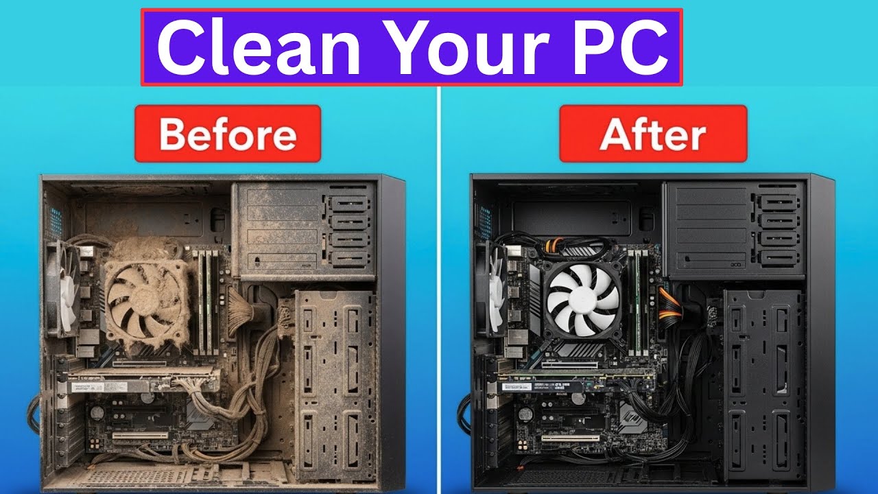 How to Clean a PC | Clean PC Dust | PC Cleaning | Improve PC Speed ...
