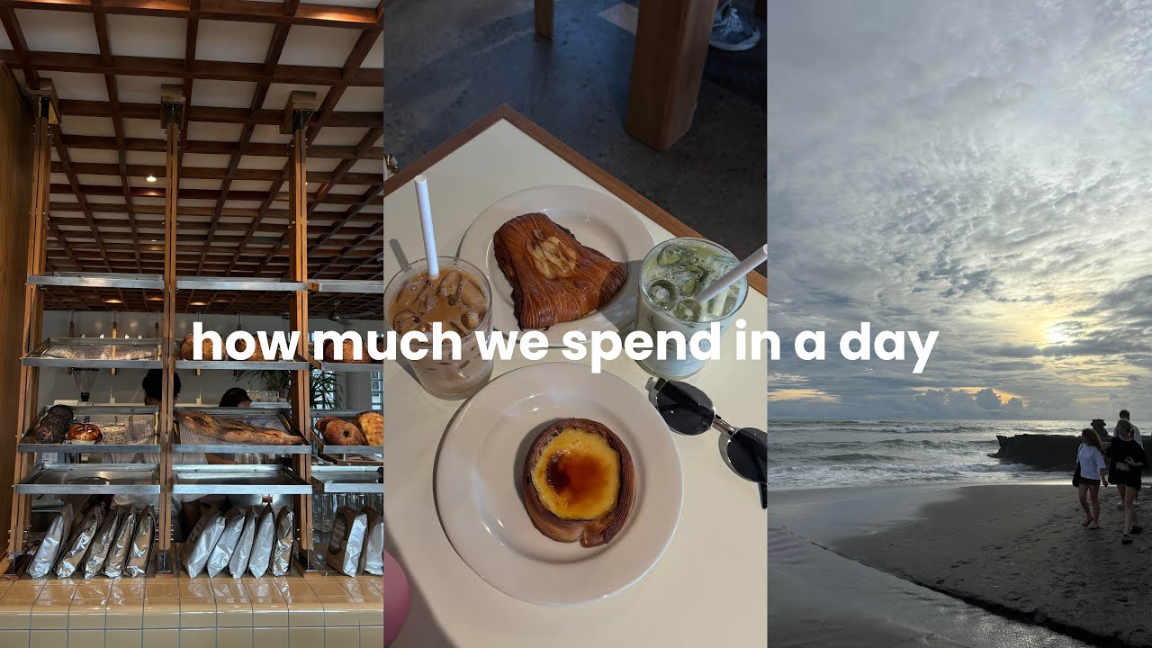 02| How Much We Spend In a Day🤔, kuta & canggu vlogsss🏝️🍽️