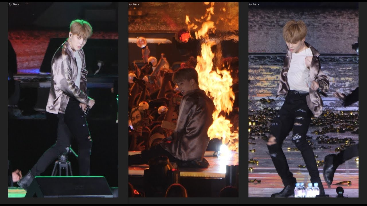 180622 방탄소년단 (BTS) FIRE 불타오르네 @미끄러운 바닥에 넘어진  [지민] JIMIN 직캠 Fancam (2018롯데패밀리콘서트) by Mera