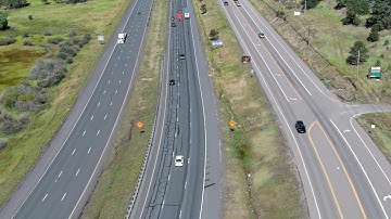 I-70 Floyd Hill Project Aerial Video nearing top of Floyd Hill -  Aug.  2023