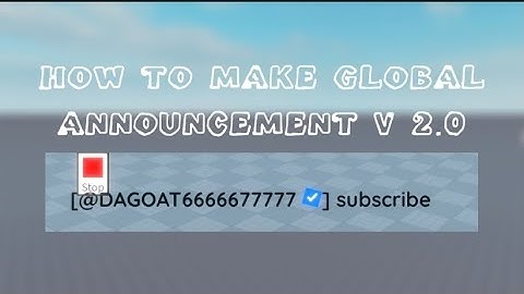 How to make VERIFIED GLOBAL ANNOUNCEMENT | Studio Lite