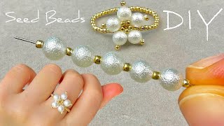 Flower Beaded Ring: Easy Seed Bead Ring Tutorial | Beads Jewelry Making