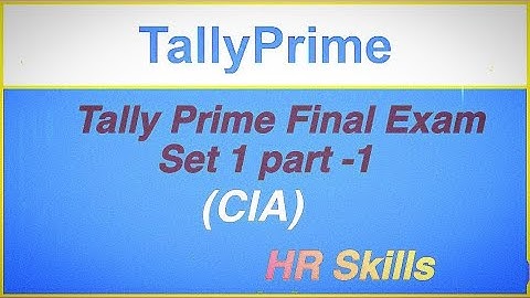 Tally Final Exam set 1 part -1