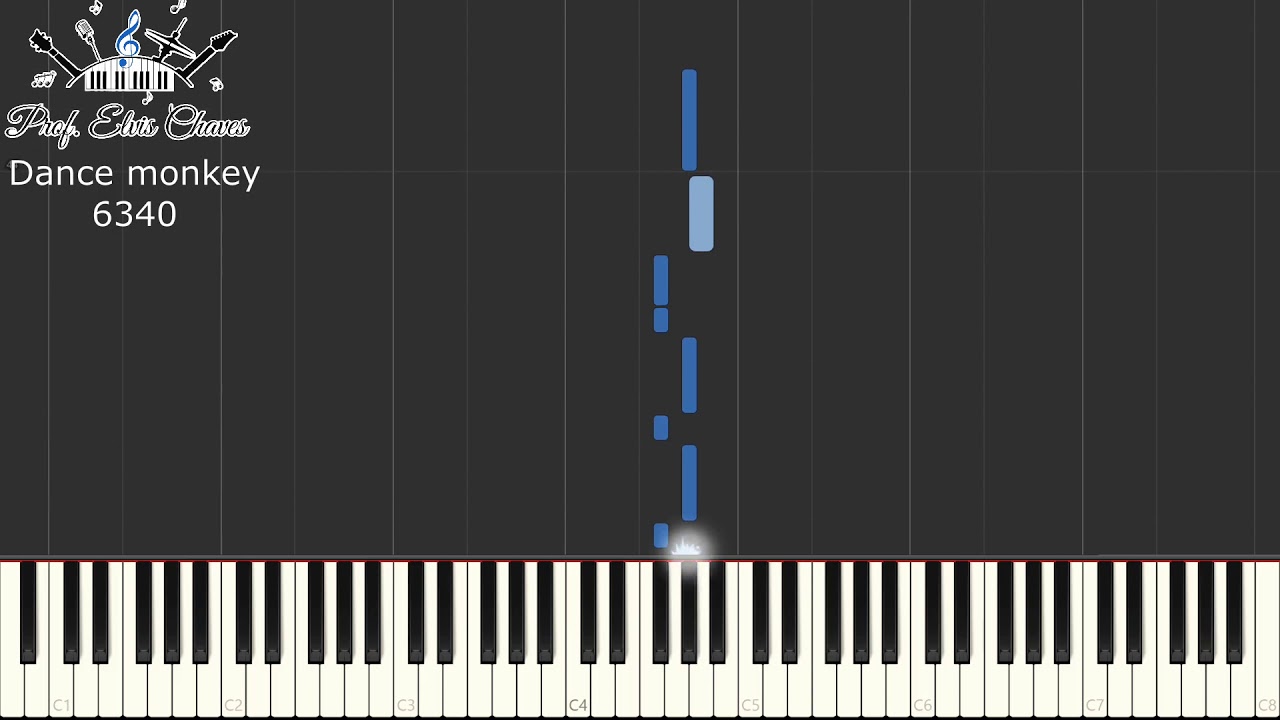 Prof. Elvis Chaves - Escola de Música - Tutorial melódico da música Dance  monkey para teclado arranjador. Tutorial melódico da música Dance monkey  Partitura para teclado arranjador. Adquira essa partitura completa em