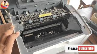 how to HP Laser 103 107 108 printer error paper is empty in tray. load paper problem solution