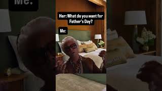 I said peace, quiet & a little room service if you know what I mean.#fathersday #marriage #relatable