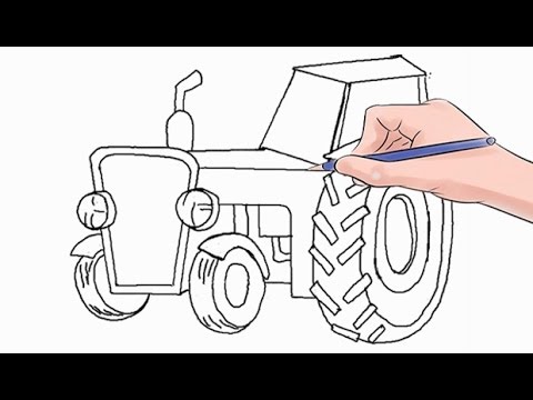 How to Draw a Tractor Easy Step by Step - YouTube