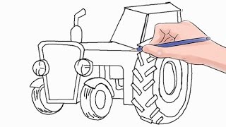 How to Draw a Tractor Easy Step by Step