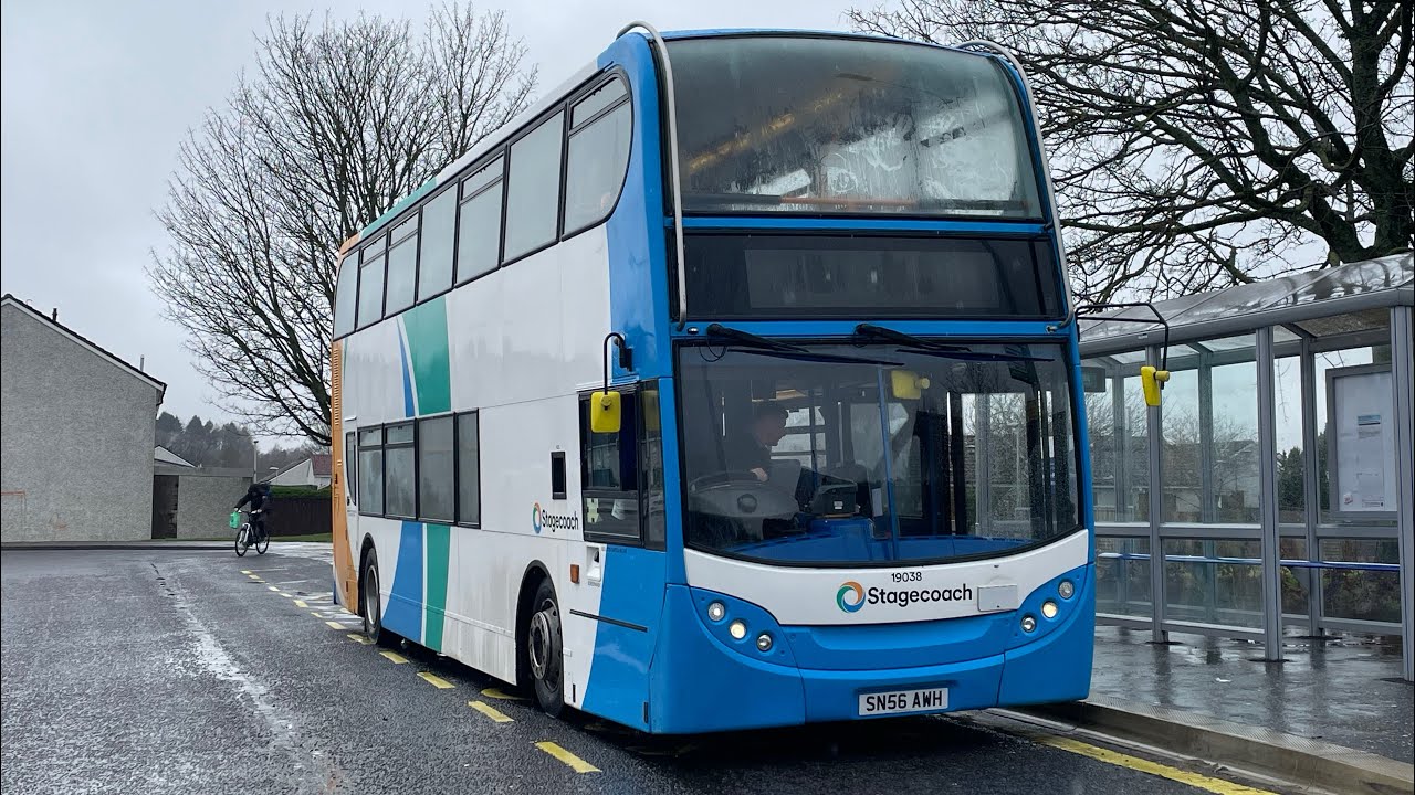 *Kickdown* Stagecoach in Perth Enviro 400 19038 (SN56 AWH) Service:1