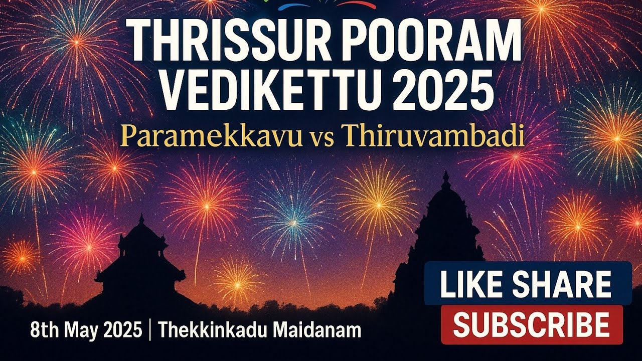 Thrissur Pooram | Vedikettu | Paramekkavu vs Thiruvambadi | തൃശ്ശൂർ പൂരം വെടിക്കെട്ട്.