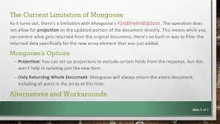 How to Use findOneAndUpdate in Mongoose to Fetch Only the Updated Element in an Array