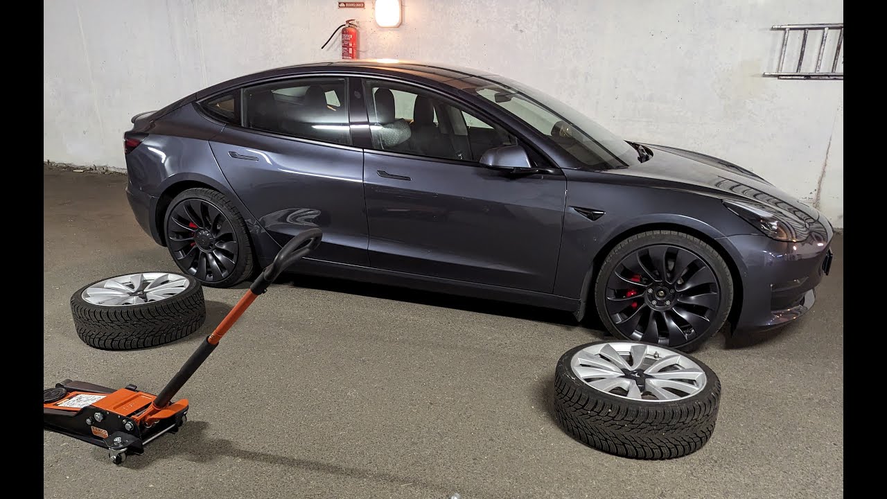 Tesla Ruedas Tesla Model 3 Performance, Cambio de Ruedas - YouTube