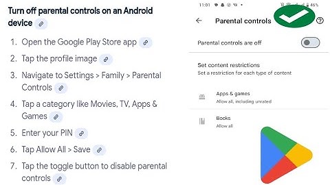 How to remove parental control on google account