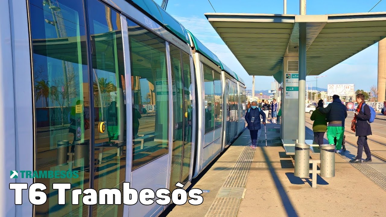 T6 Trambesòs - Tranvia de Barcelona - Полное путешествие