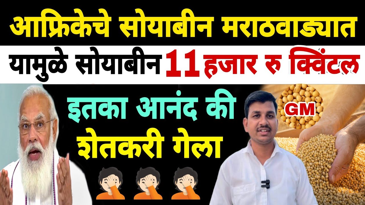 आफ्रिकेचे सोयाबीन मराठवाड्यात | शेतकरी मोदींची घरोघरी पूजा करतायेत | Dnyaneshwar Kharat Patil