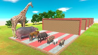 Animals of Different Sizes in a Block Race  Animal Revolt Battle Simulator