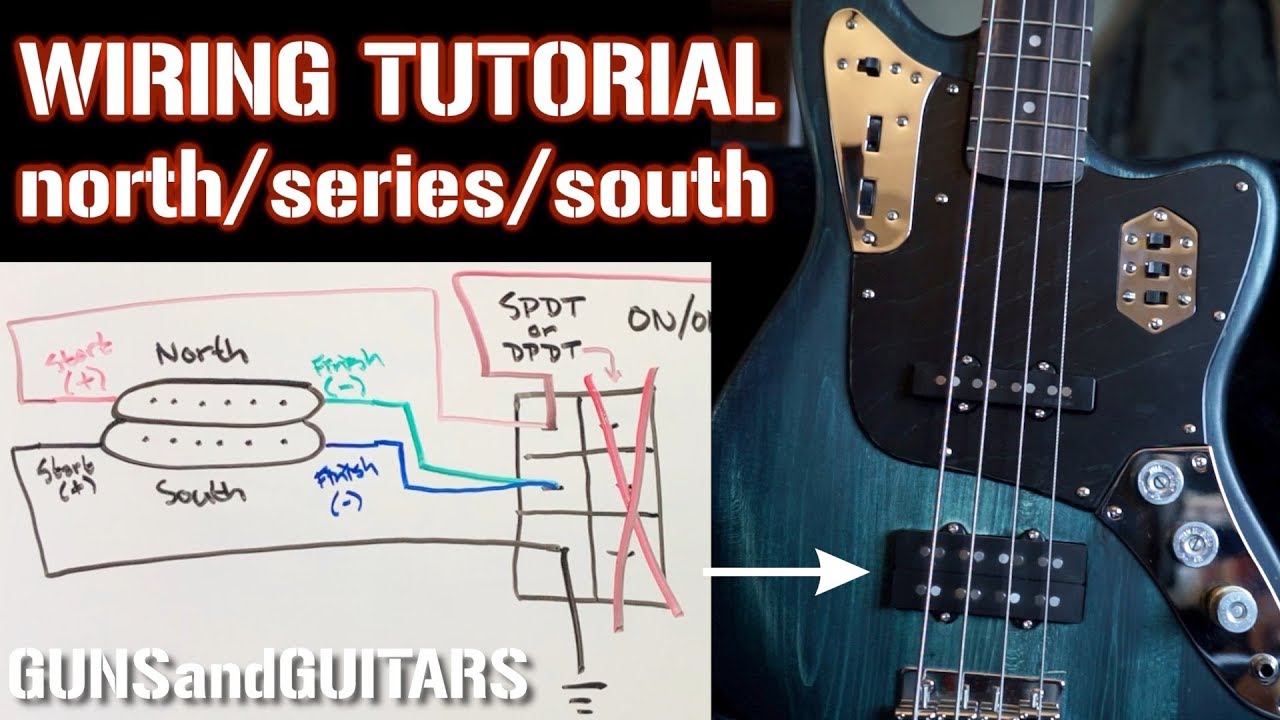 Better Than Coil Splitting How To Wire A Humbucker For North Series South Coil Selecting Youtube