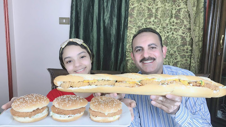 تحدى على اطول ساندويتش زنجر استربس مع ٣برحر تشكن بين ضحى وابراهيم ضد وفاء ونونى والعقاب 🥵🔥🔥🔥