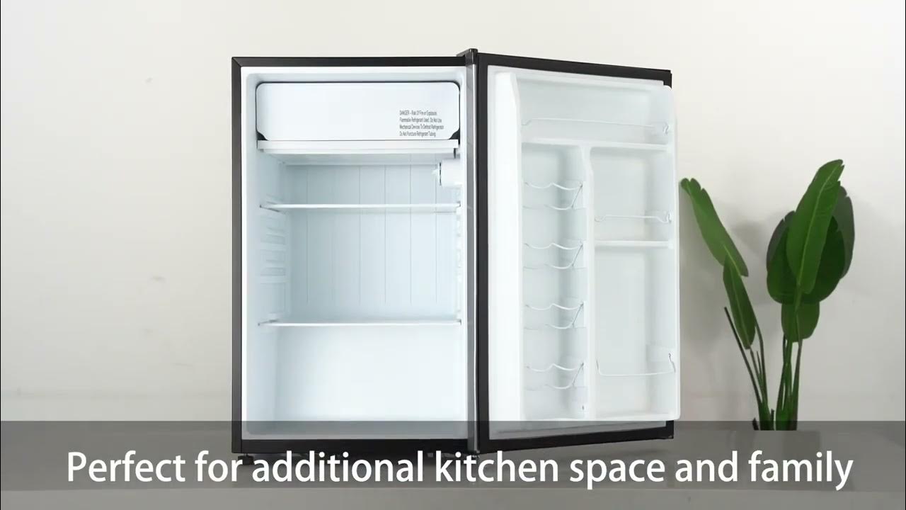 Whirlpool 4.3 cu ft Mini Refrigerator Stainless Steel WH43S1E(1) - YouTube