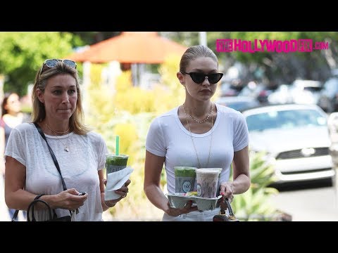 Gigi Hadid & Her Sister Marielle Grab Drinks At Alfred Tea In West Hollywood 7.5.17