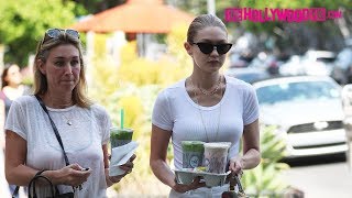 Gigi Hadid & Her Sister Marielle Grab Drinks At Alfred Tea In West Hollywood 7.5.17
