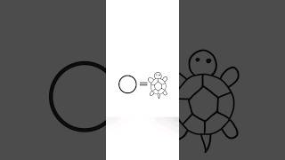 How to draw  turtle  🐢  with letter o#ytshorts #shorts #shortsindia #art #viral #drawing Guide