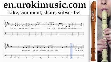 How to Play Recorder B. Sia Elastic Heart Part#2 Melody School Learn Class Course Tutorial Sheet