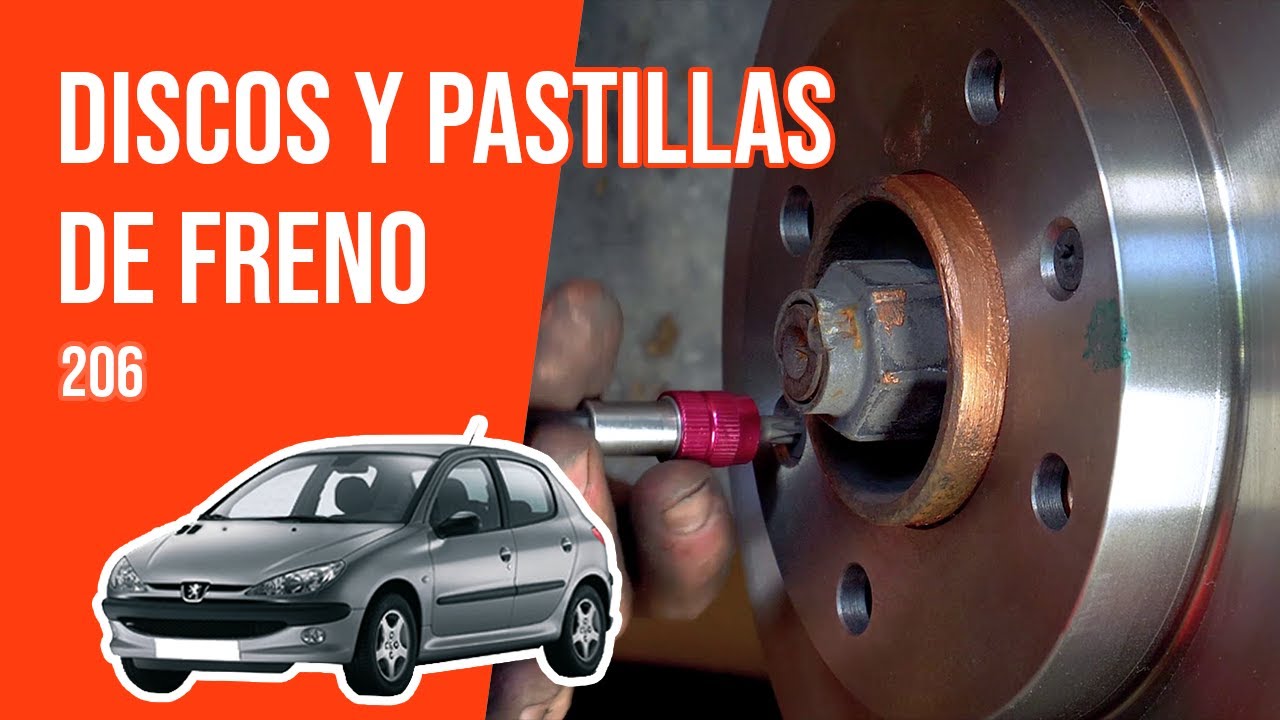 Cómo cambiar los discos y las pastillas de freno delanteros 206 🚗 - YouTube