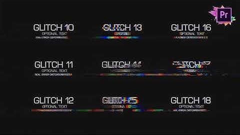 30 Glitch Text Presets | Mogrt - Premiere Pro Template