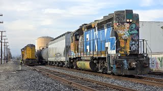 [HD] Industrial Switching in Vernon - LAJ and Union Pacific YLA63 with SD70M!