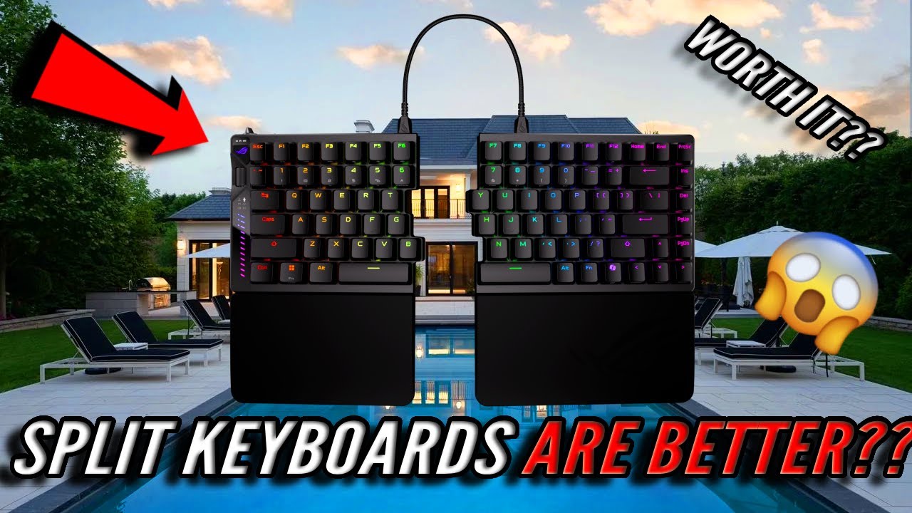 Are Split Keyboards the BEST for GAMING??? | ASUS ROG Falcata Review ...