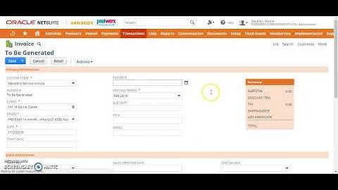 Invoicing Sales Orders