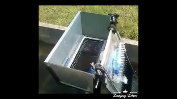 Automated drain gutter cleaning machine.