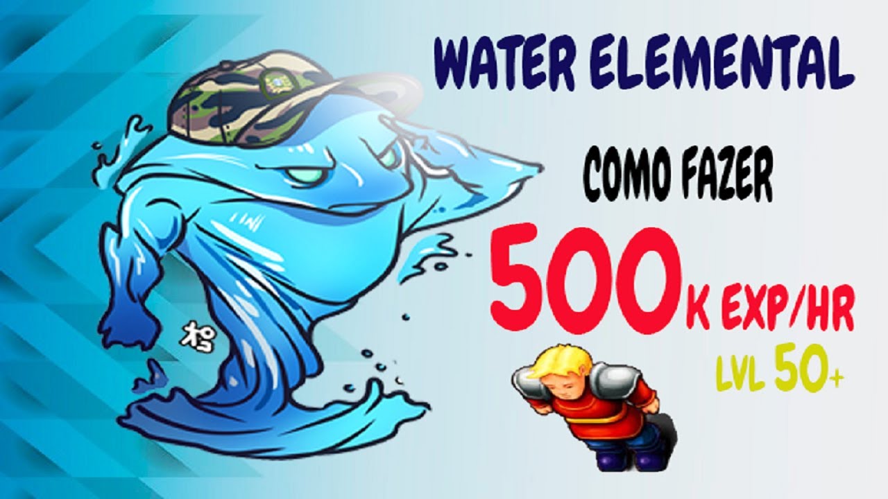 TIBIA HUNT LVL 50 MS 500k exp/hr 150 WATER ELEMENTAL COMO RUSHAR