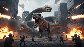 Dinosaur Vs Anaconda The Ultimate City Battle   Epic Action Movie Scene