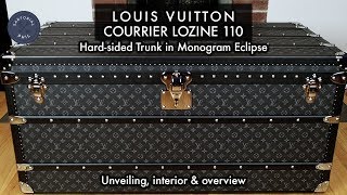 Louis Vuitton GRAND REVEAL: Courrier Lozine 110 Malle Trunk in Monogram  Eclipse 