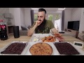 TRYING TO EAT BRIAN SHAW'S 16,000 CALORIE STRONG MAN CHEAT MEAL PIZZA PARTY | BeardMeatsFood