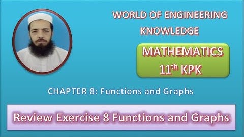 11th Maths KPK Lecture 94 Review Exercise 8 Functions and Graphs