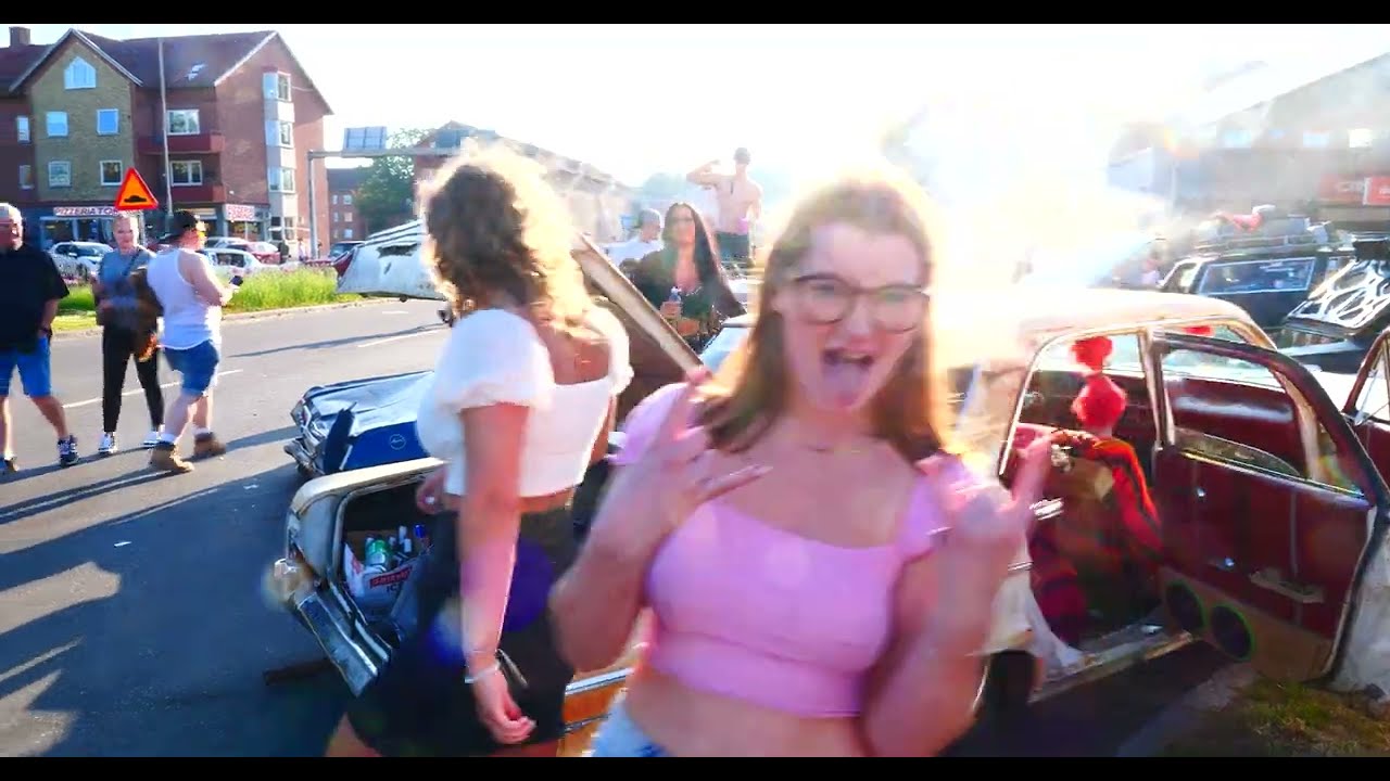 Cruising efter Power start of the summer meet 2024 i Hässleholm! 4k