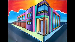CARA GRADASI WARNA EP 177  TEMA RUMAH PERSPEKTIF