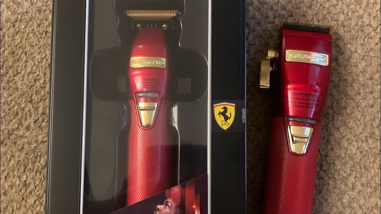 red and gold babyliss clippers