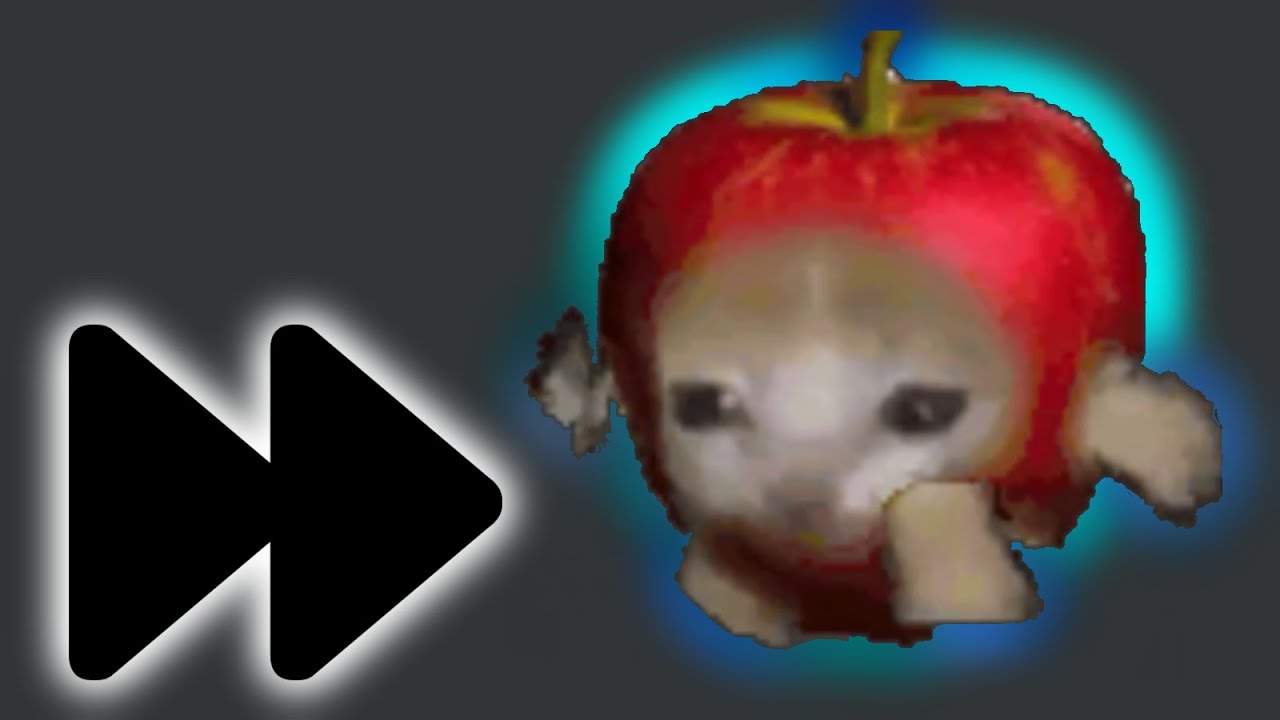 Кот с яблоком мем Apple Cat Running but its exponentially speeding up from 0 to 1000% - YouTube