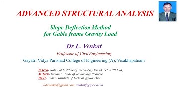 Slope Deflection Method for Gable frame for gravity load