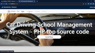 Car Driving School Management System in PHP & MySQL | Source code | Project | Preview