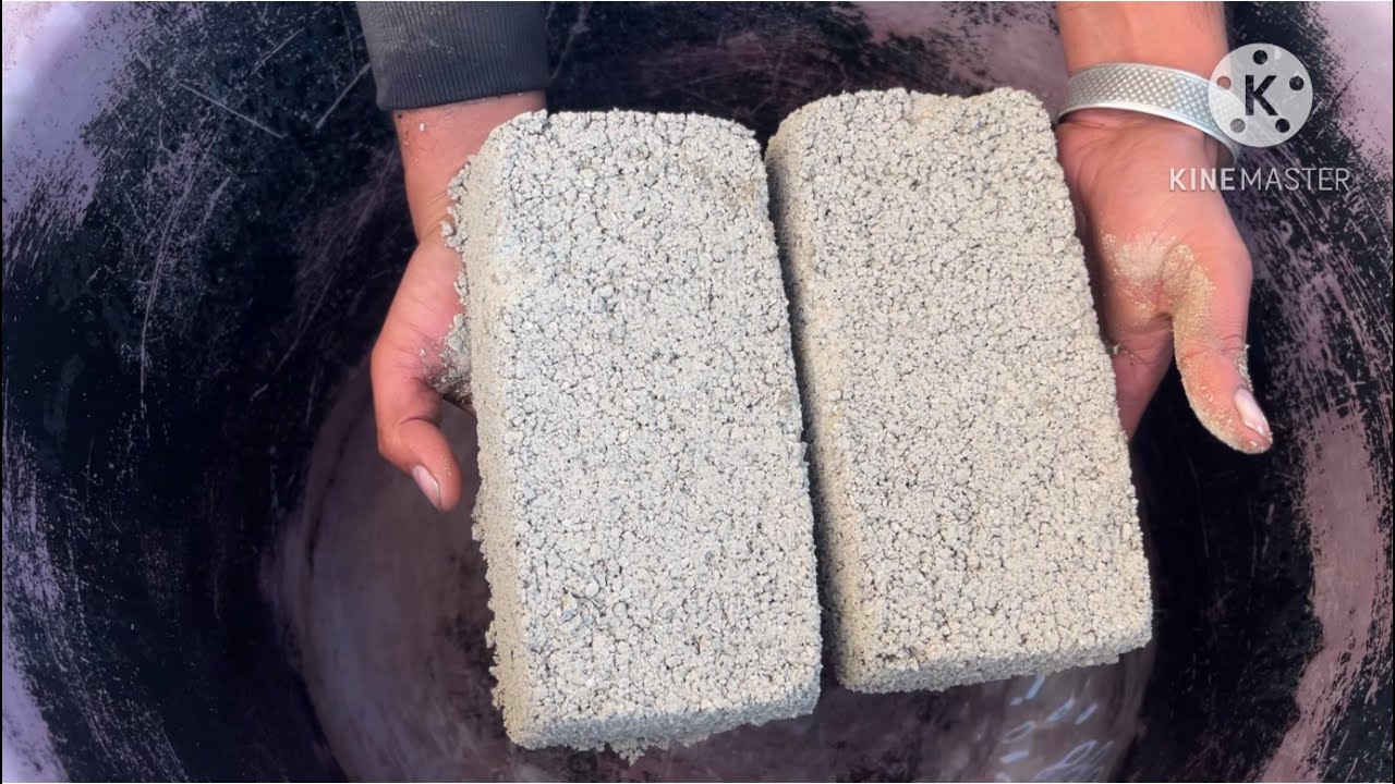 Gritty yellow sand water crumbling #satisfying