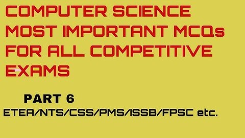 Top Computer Fundamental MCQs | ETEA/NTS/CSS/PMS/FPSC | Computer Operator | Junior Clerk MCQs PART 6