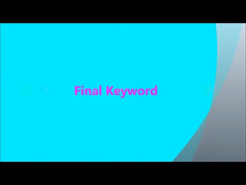 Final Keyword | Java Programming | V.H.N.S.N.C (Autonomous)