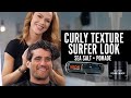 Curly Texture Hair Transformation - Surfer Look for men